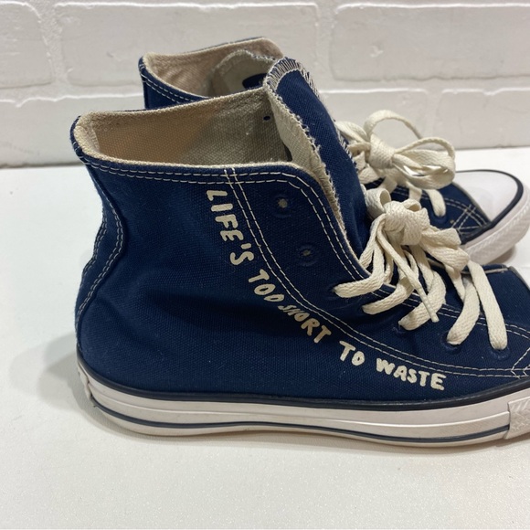 Chuck Taylor All Star High 'Life's Too Short To Waste' 16637C - Size 5.5 / 7.5 - Picture 4 of 7